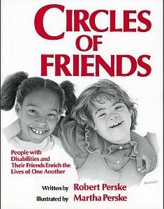 Circles of Friends - Perske - book cover - pencil drawings of two beautiful children