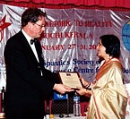 photo of Mark Vaughan with Mithu Alur