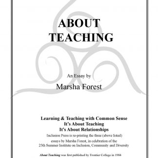 Marsha Forest.About Teaching.cover