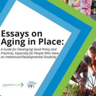 graphic book cover of Essays on Aging in Place